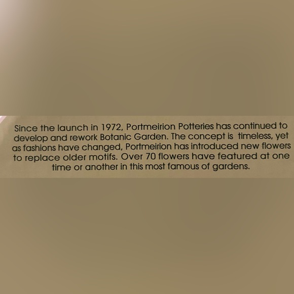 NWT • Portmeirion Botanic Garden design, Melamine Salad Plates 8” (Set of 4) - Picture 5 of 5